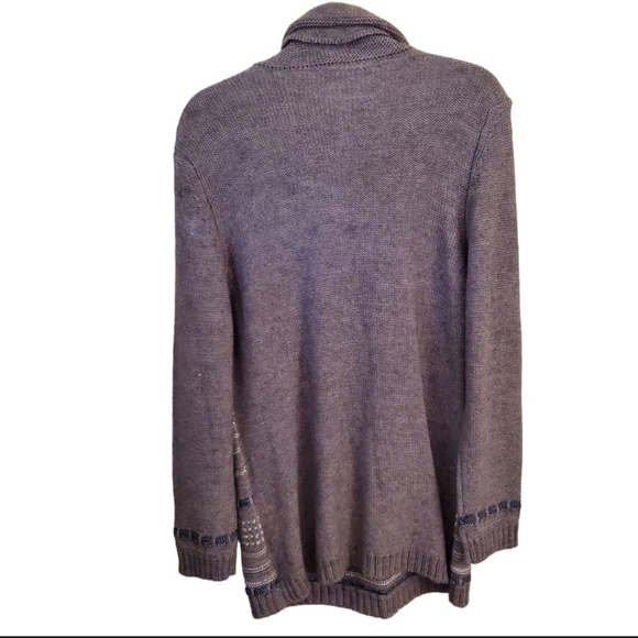 Collection Woman Mixed Media Cowl Neck Alpaca Tan Tunic Sweater Size XXL - Picture 2 of 5